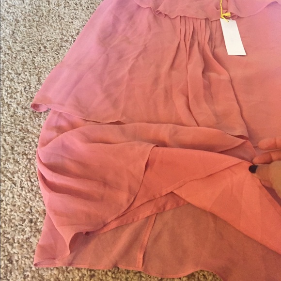 🎄🎁⛄️BCBGeneration Peach Flowy,Ruffle Short Dress - Picture 6 of 7